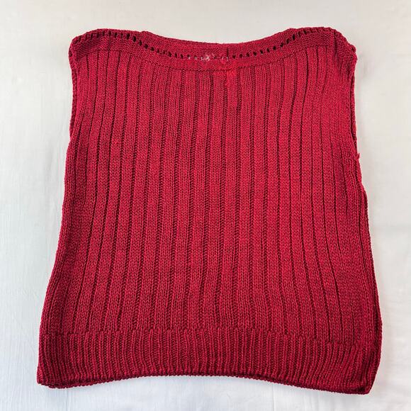 Knot deVille Vintage sweater vest sleeveless Silk Blend Maroon women’s sz Medium - Picture 3 of 6